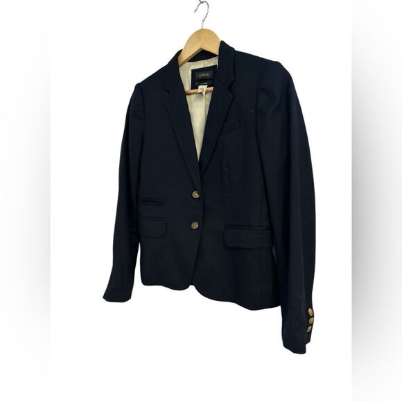 J. Crew Original Schoolboy Wool Blend Navy Blazer, Size 2 - Picture 8 of 9
